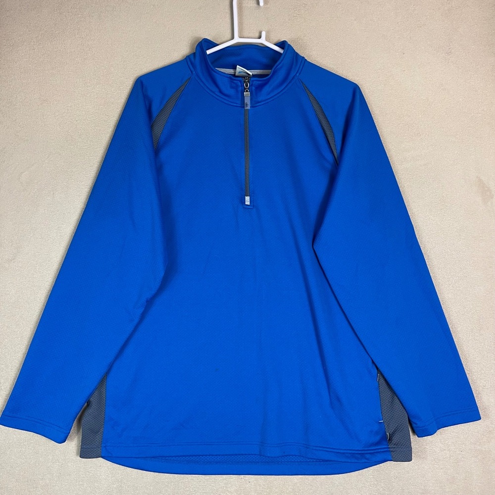 ALO Coolfit XXL Blue Pullover Half Zip Long Sleeve Athletic Training Top‎